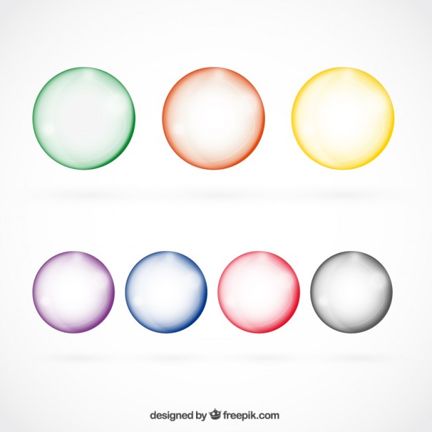 626x626 Colorful Bubbles Vector Free Download