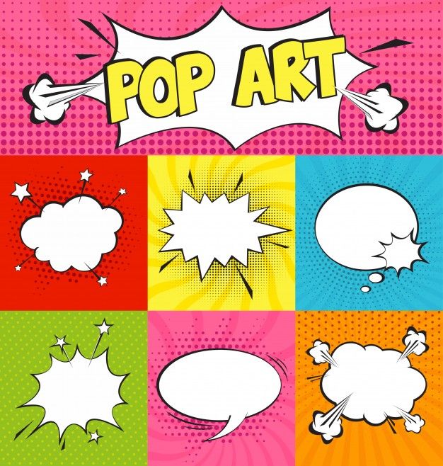 626x658 Conjunto De Burbujas De Texto En Estilo Pop Art Vector Gratis