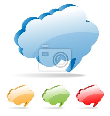 380x400 Juego De 3d Nube Pensamiento Burbujas Vector De Pinturas