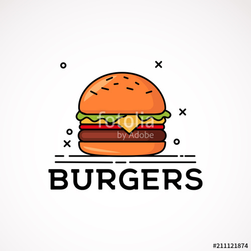 500x500 Burger Vector Icon. Stock Image And Royalty Free Vector Files On