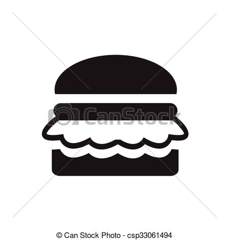 450x470 Burger, Vector Illustration.