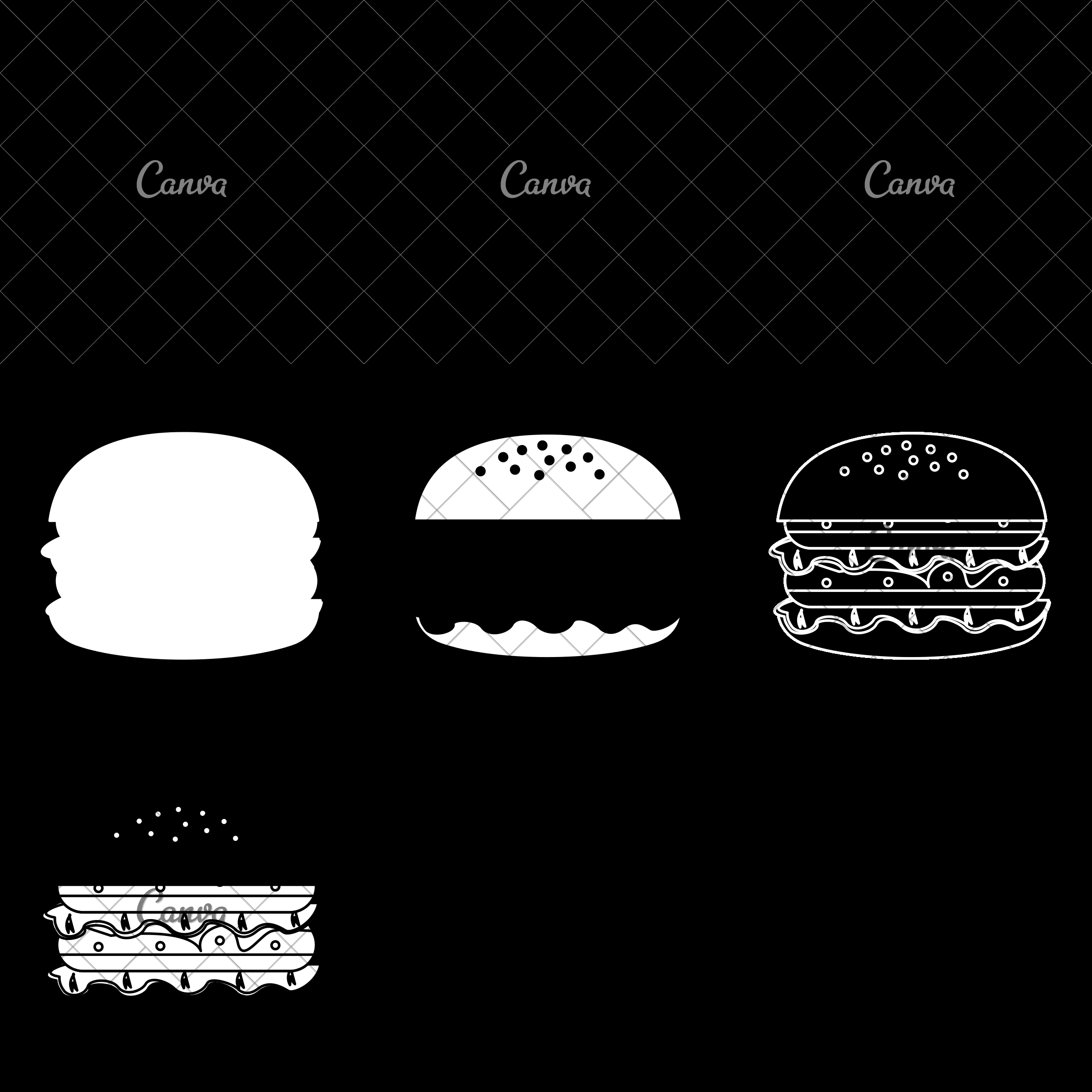 2400x2400 Burger Vector Illustration
