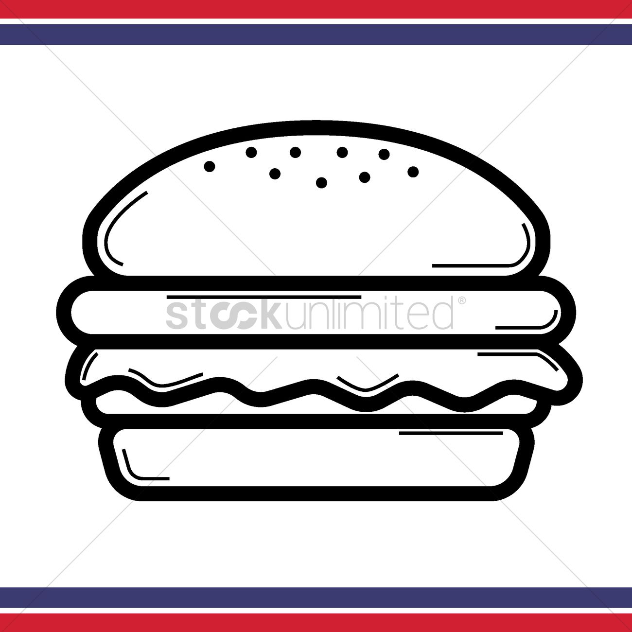 1300x1300 Burger Vector Image