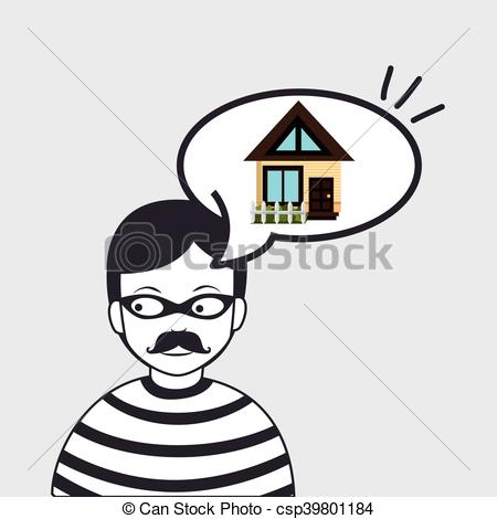 450x470 Burglar Criminal House Icon Vector Illustration Eps 10.