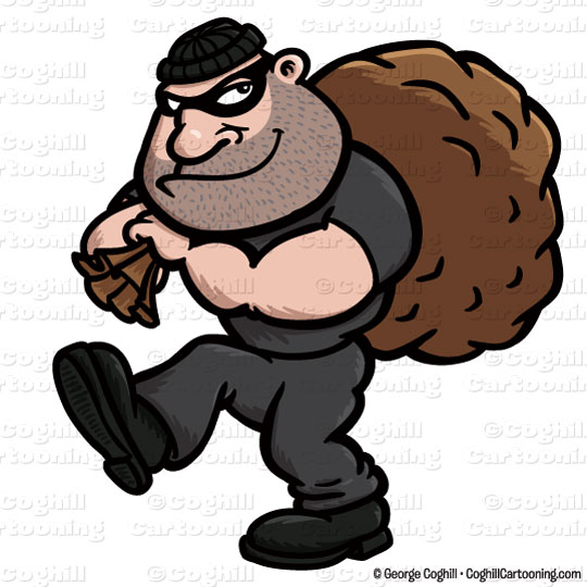 540x540 Cartoon Burglar Clip Art Stock Illustration