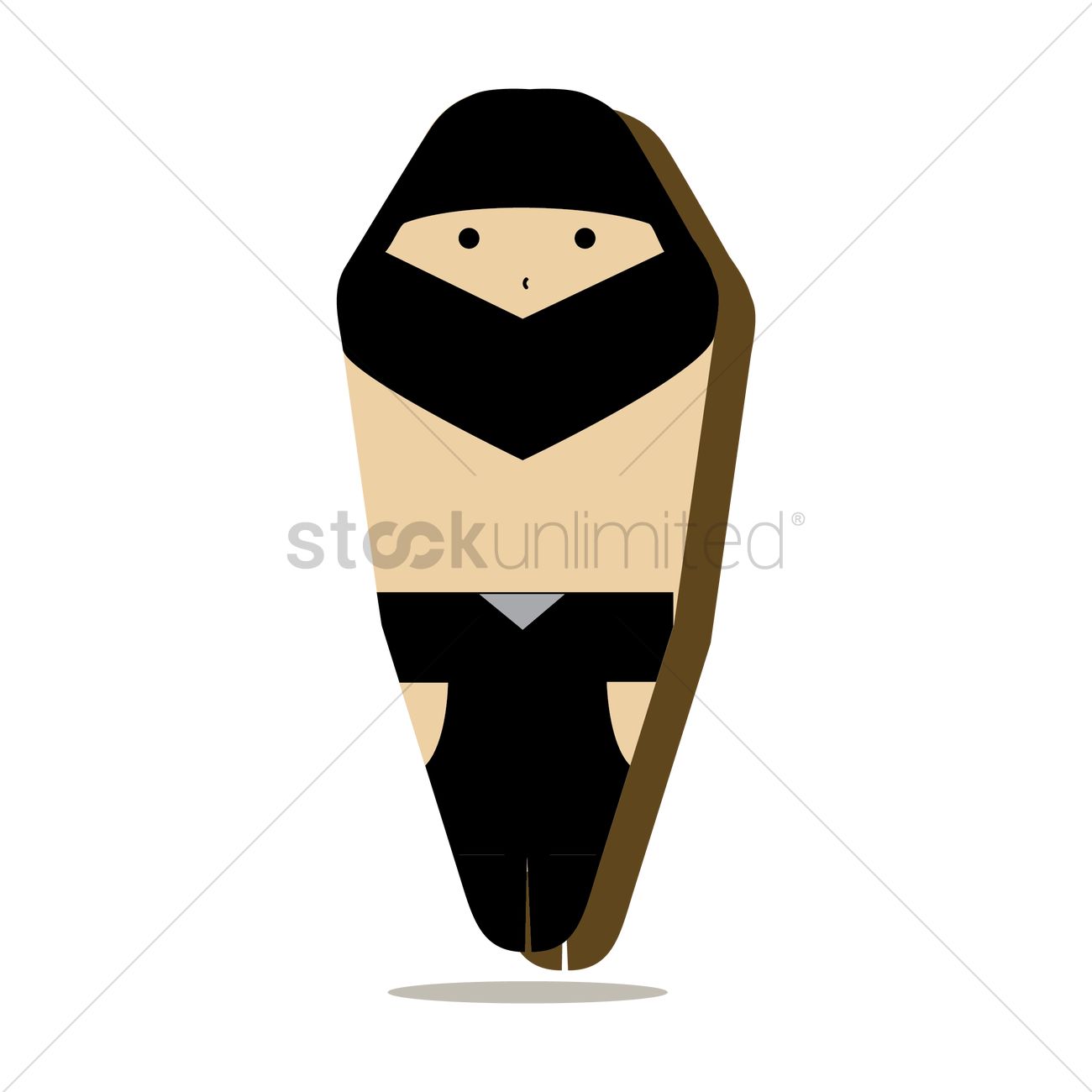 1300x1300 Paper Doll Burglar Vector Image