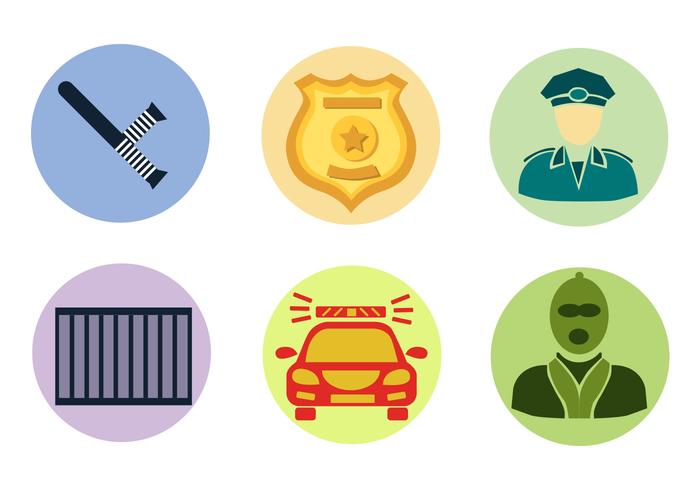 700x490 Police And Burglar Vector Set