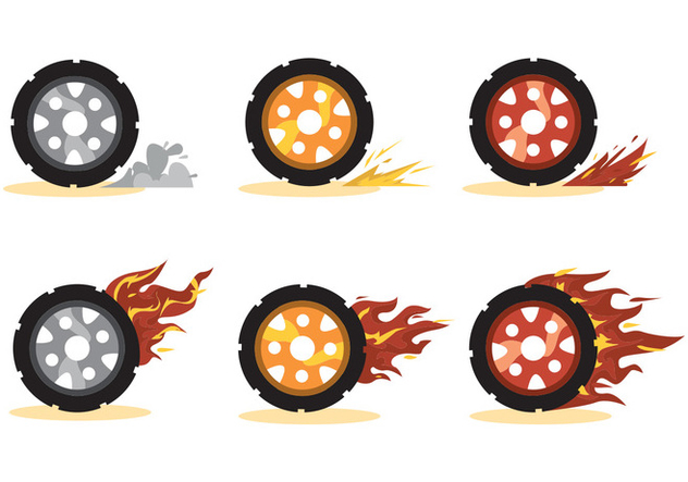 632x443 Burnout Wheel Vector Set Free Vector Download 391509 Cannypic