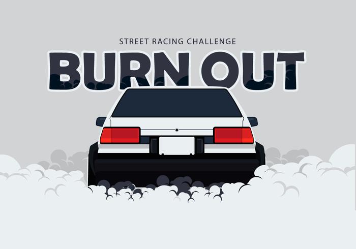700x490 Ae86 Car Drifting And Burnout Illustration