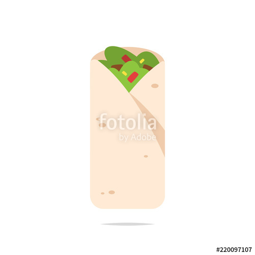 500x500 Burrito Vector Isolated Illustration Stock Image And Royalty Free