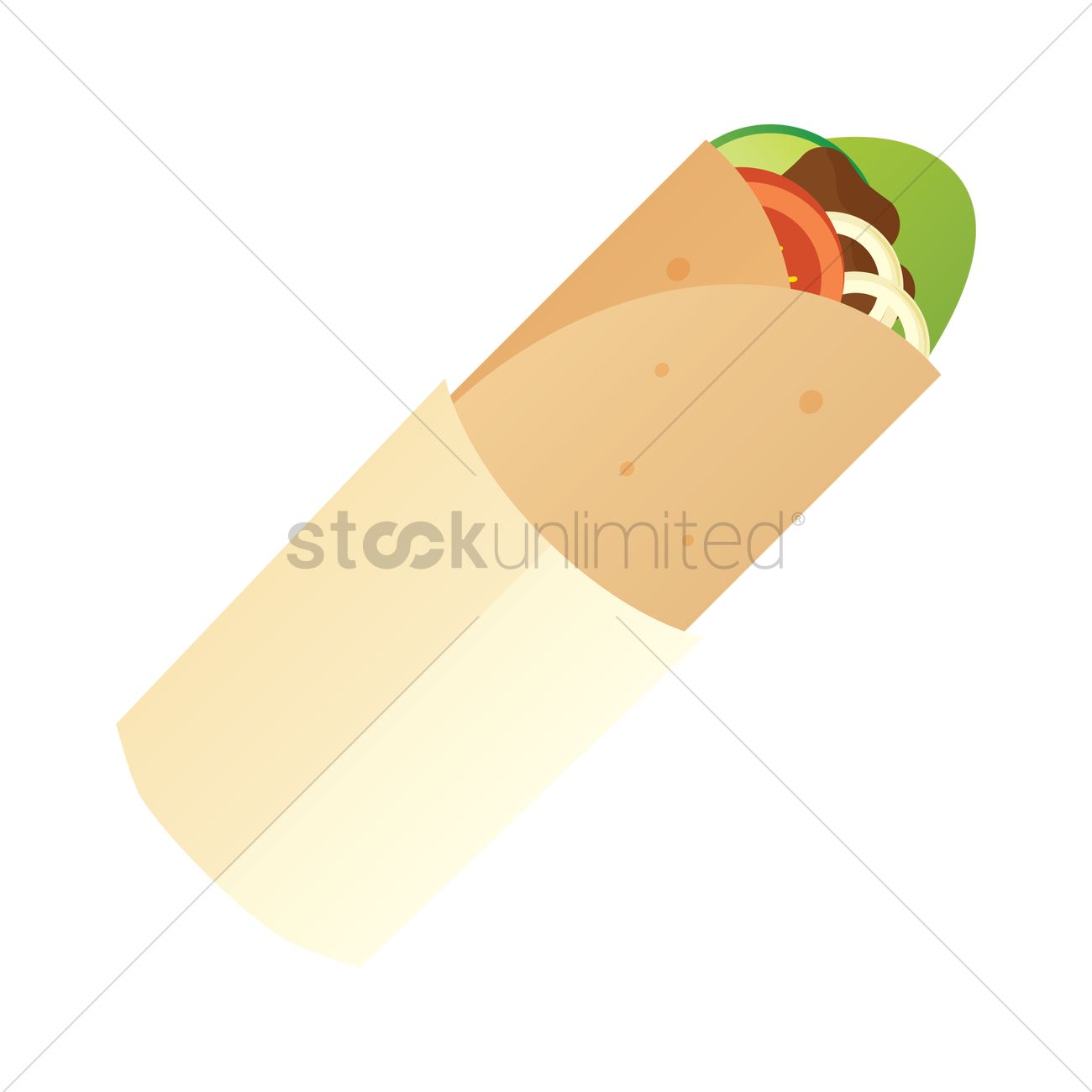 1300x1300 Free Burrito Vector Image