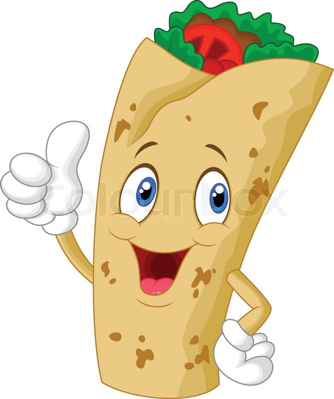 669x800 Vector Illustration Of Burrito Cartoon Character Giving Thumbs Up
