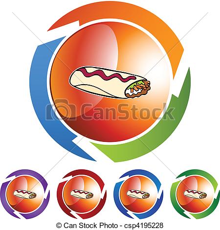 450x470 Burrito Vector