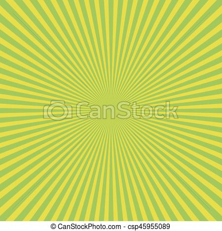 450x470 Green Yellow Color Burst Background Of Light Rays. Cartoon And