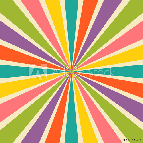 500x500 Burst Vector Background In Retro Style.