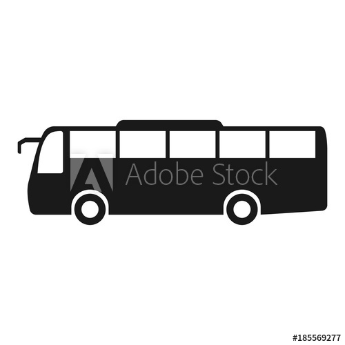 500x500 Bus Icon, Bus Side Icon Vector