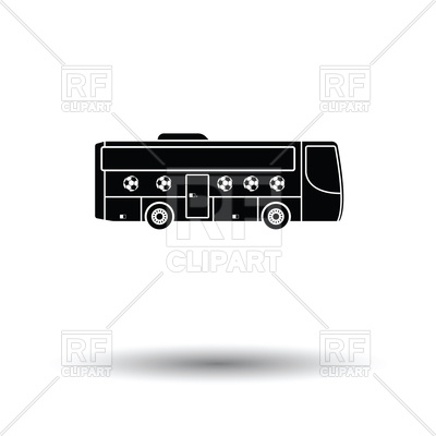 400x400 Football Fan Bus Icon Vector Image Vector Artwork Of Signs