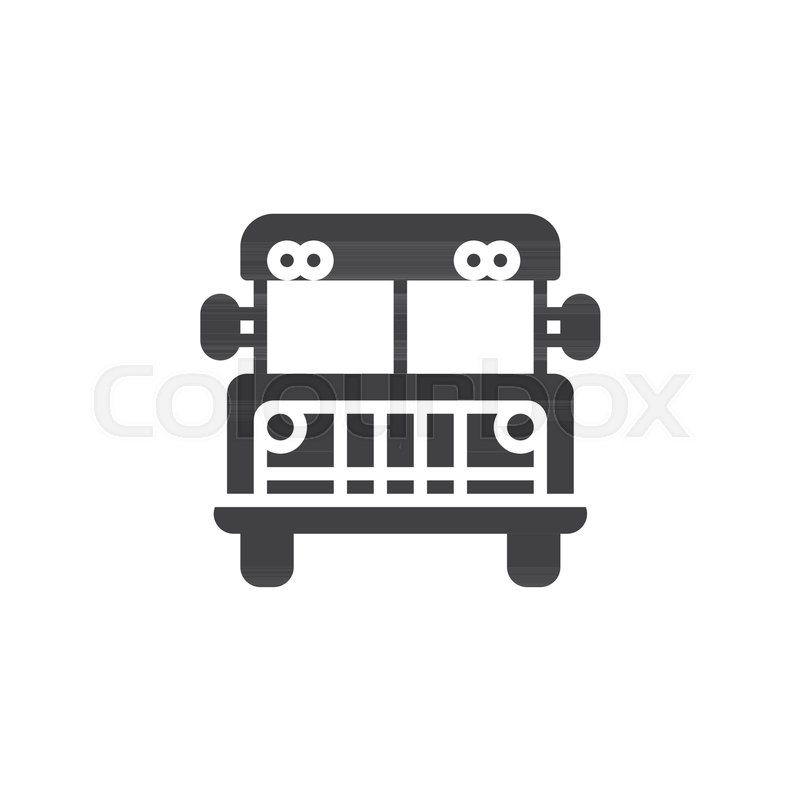 800x800 Prison Bus Icon Vector, Filled Flat Sign, Solid Pictogram Isolated