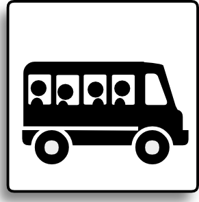 291x295 Bus Icon For Use With Signs Or Buttons Clip Art Free Vector 4vector