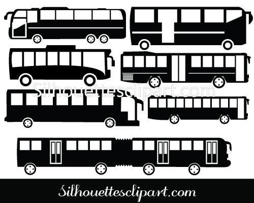 500x400 Bus Silhouette Vector Silhouettes Vector