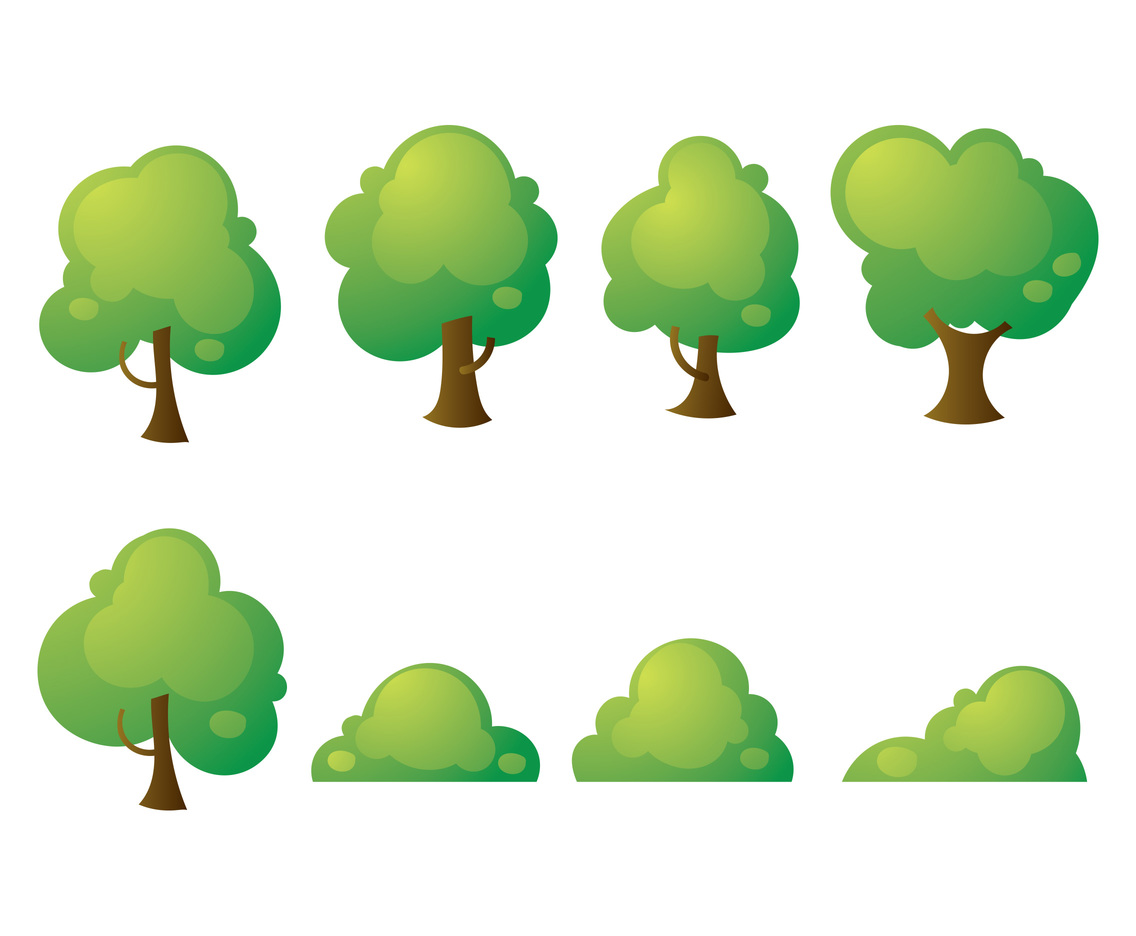 1136x936 Free Cartoon Tree And Bush Vectors Vector Art Amp Graphics