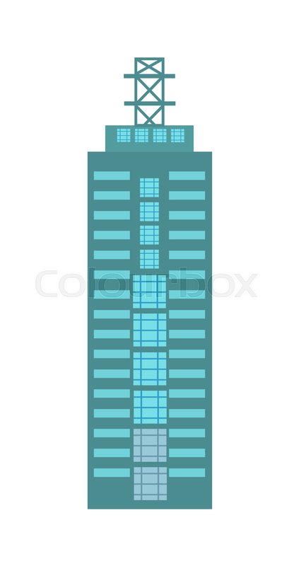 423x800 Business Building Isolated Icon. Commercial Real Estate, Multi