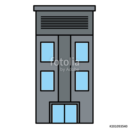 500x500 Color Commercial Business Building Urban Architecture Stock Image