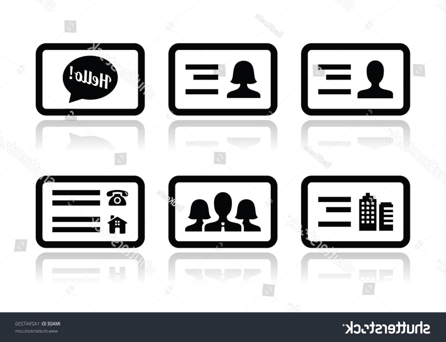 1500x1153 Best Stock Vector Business Card Icons Set File Free