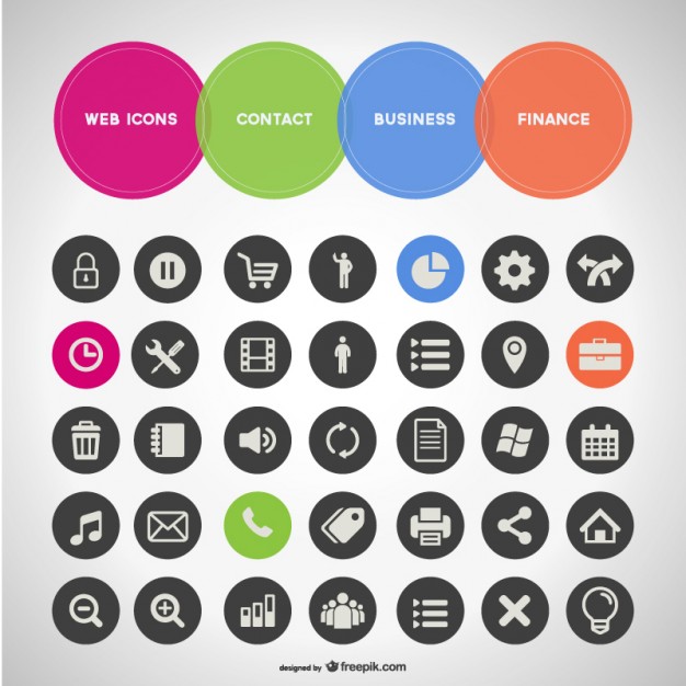 626x626 General Business Set Of Icons Vector Free Download