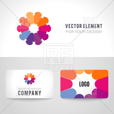 400x400 Colorful Business Card Vector Image Vector Artwork Of Signs