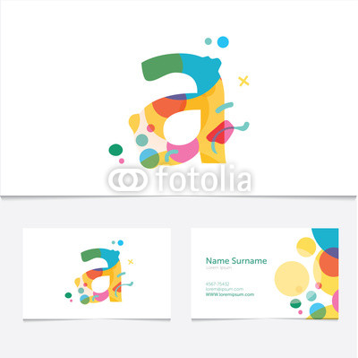 400x399 Creative Letter A Design Vector Template On The Business Card