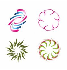 236x248 Green Spiral Symbol Vector Business Card Spiral