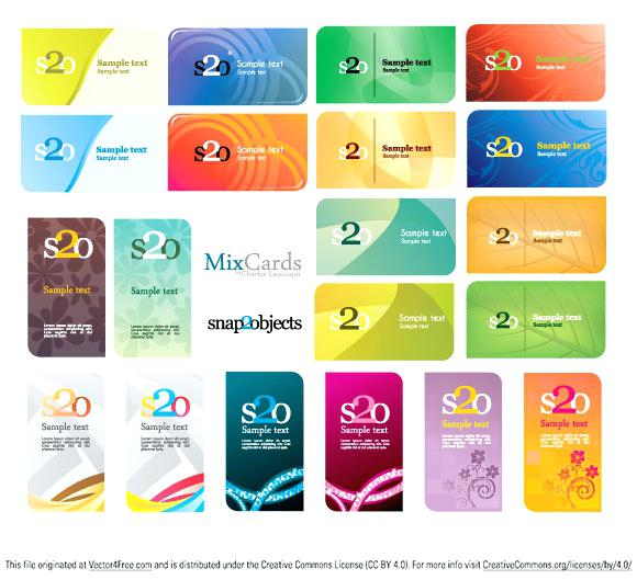 580x529 Business Cards Templates Vector Visiting Card Sample Vector Free