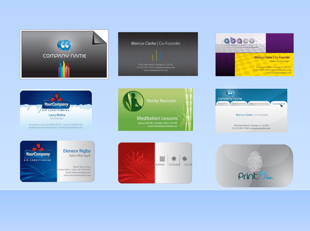 1024x765 Vector Business Card Templates Vector Art Amp Graphics