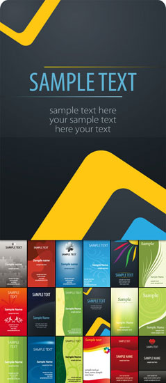 239x550 Vertical Business Cards Vectors