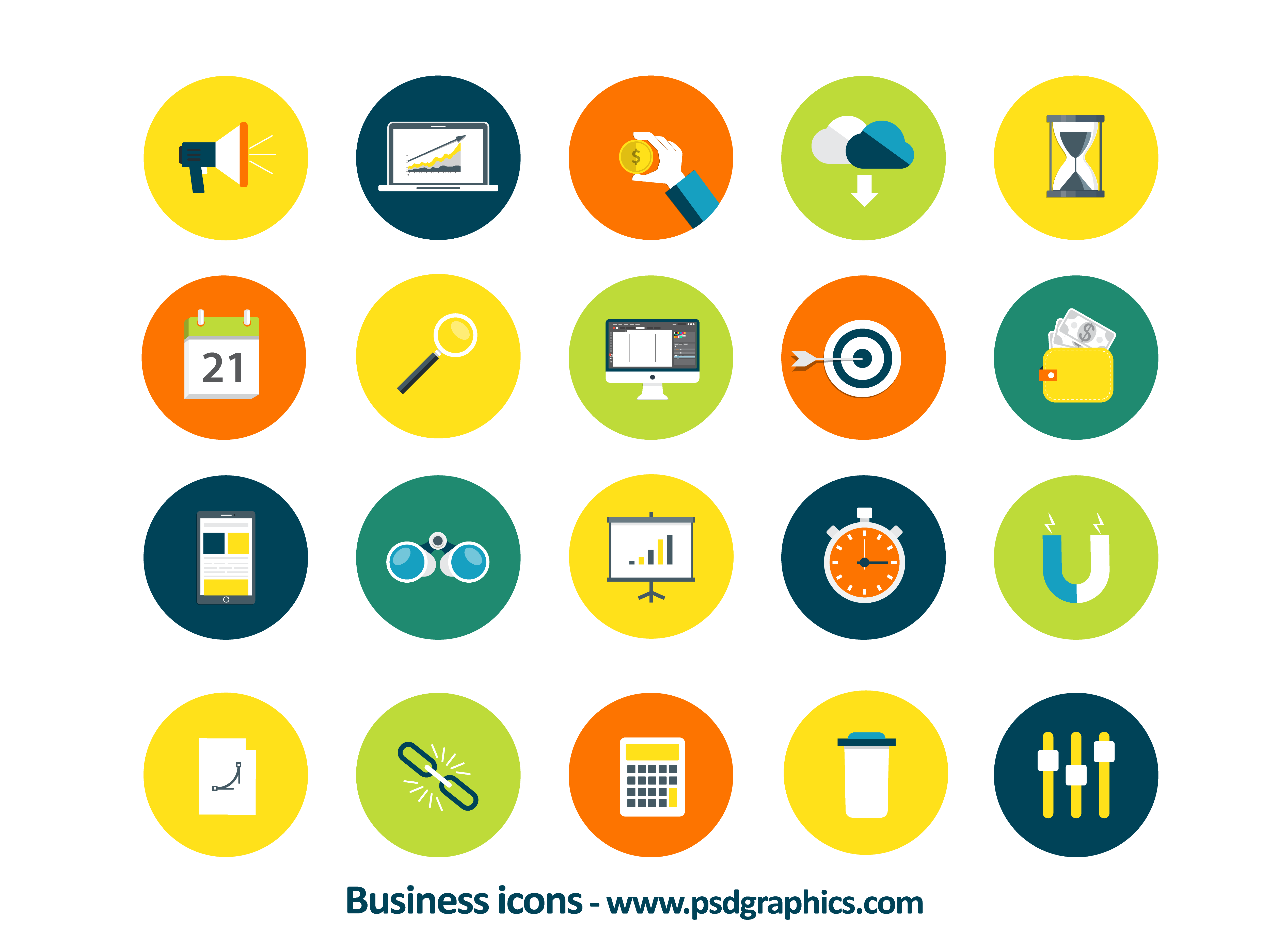 5000x3750 Business Icons, Vector Psdgraphics