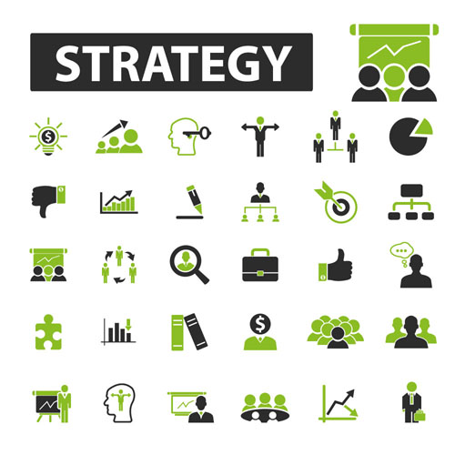 500x500 Business Icons Black With Green Vector 05 Free Download