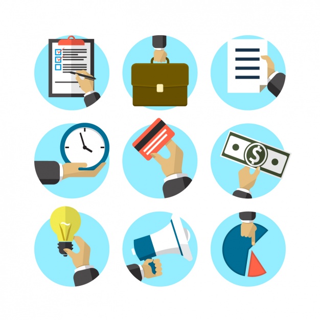 626x626 Business Icons Collection Vector Free Download