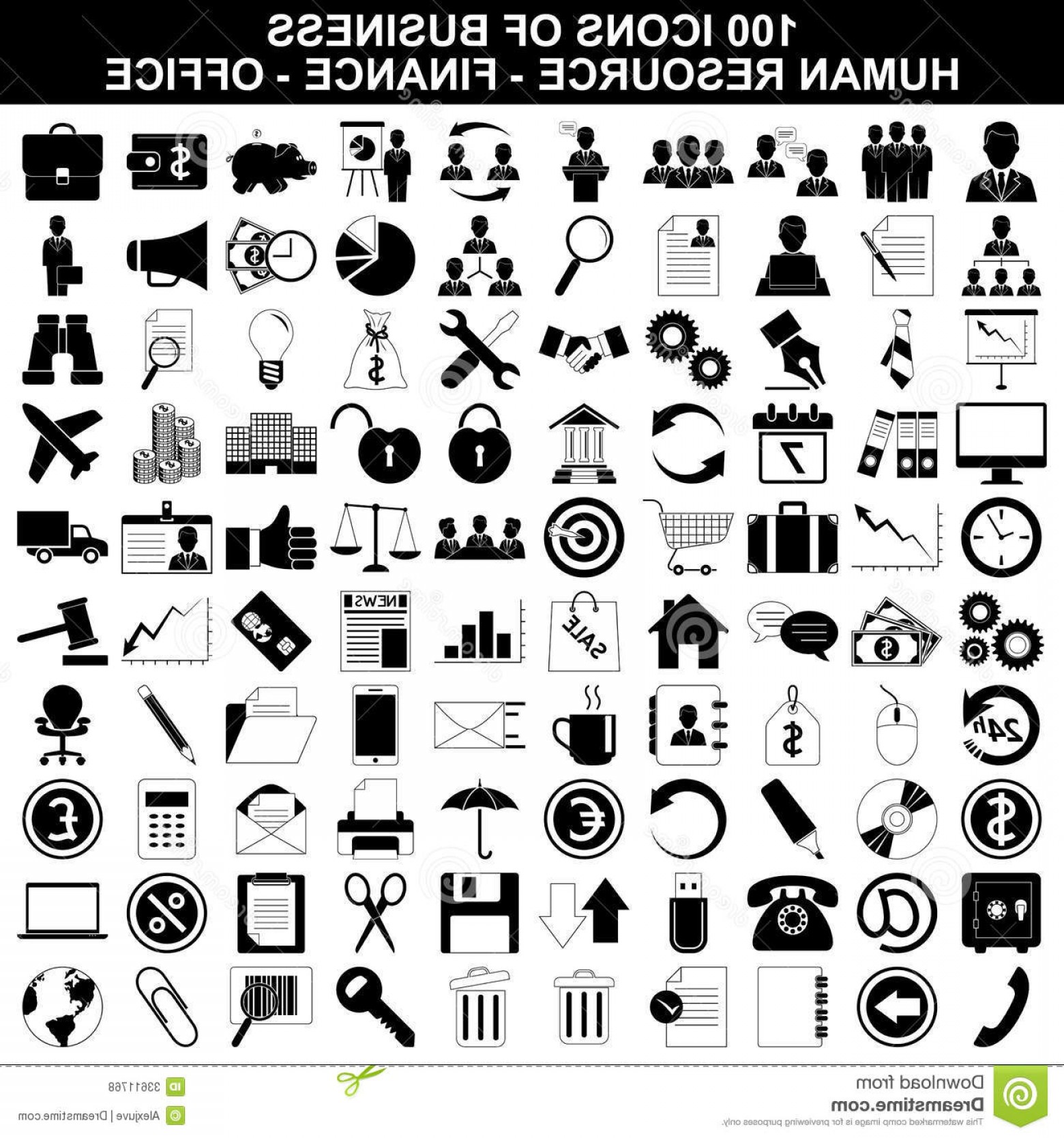 1560x1668 Royalty Free Stock Photos Set Business Icons Human Resource