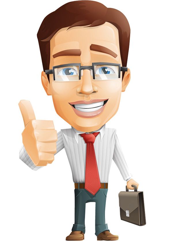 594x837 Businessman Vector Character Designed In Clean, 3d Style
