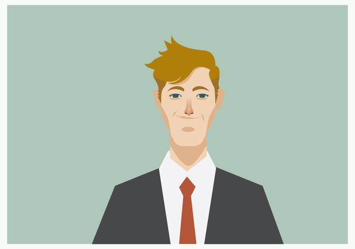 700x490 Headshot Of Smiling Young Businessman Vector