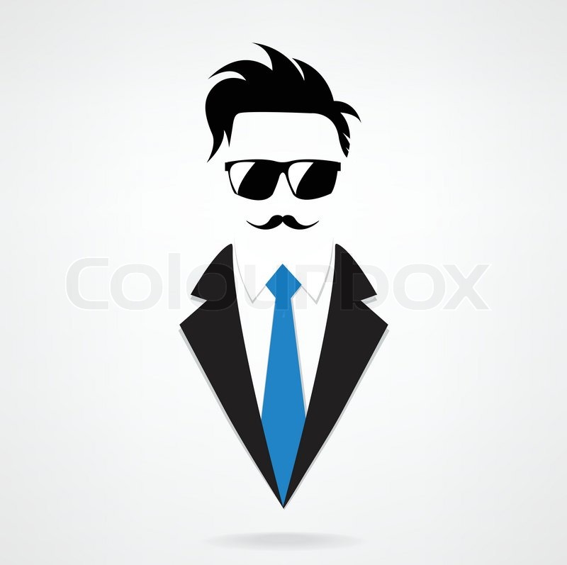 800x797 Hipster Character For Businessman.vector Illustration Stock