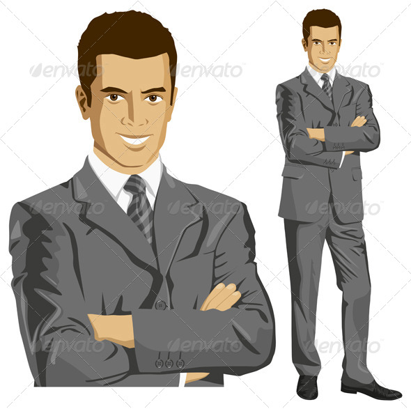 590x587 Vector Businessman In Suit By Leedsn Graphicriver