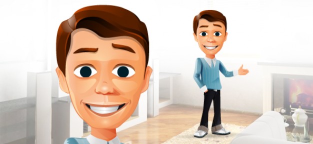 626x288 Welcome Businessman Vector Character Vector Free Download