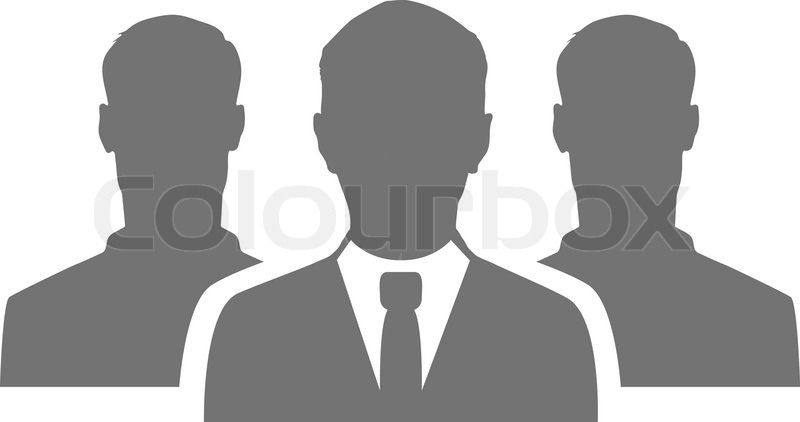 800x422 Business Man Vector Icon Symbol, Office, Communication Art Stock