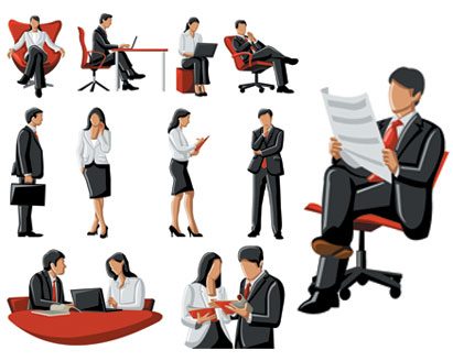411x328 Free Vector Business People Illustration