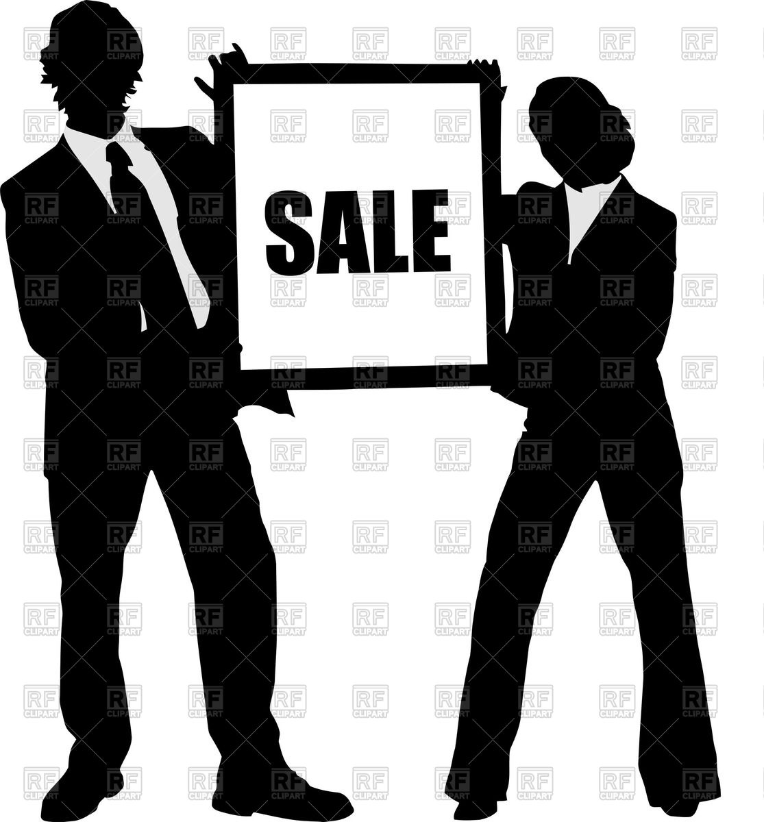1115x1200 Man And Woman Silhouettes In Business Suits Vector Image Vector