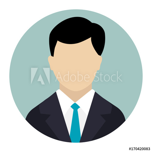 500x500 User Icon, Male Avatar In Business Suit Vector Flat Design