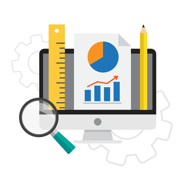 640x640 Icon Business Analysis In Vectors., Analytics, Background