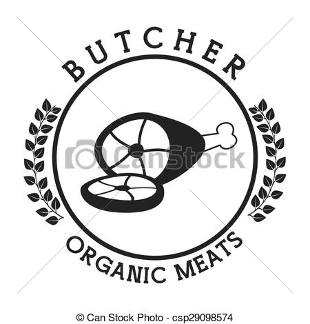 450x470 Seal Butcher Design, Vector Illustration Eps10 Graphic Vectors